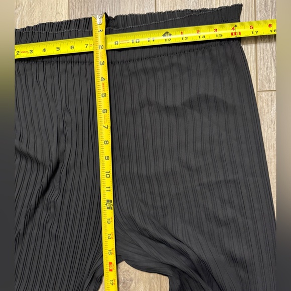 Joie Black Pleated stretch wide leg pants with elastic waist super comfy size L - Picture 4 of 8